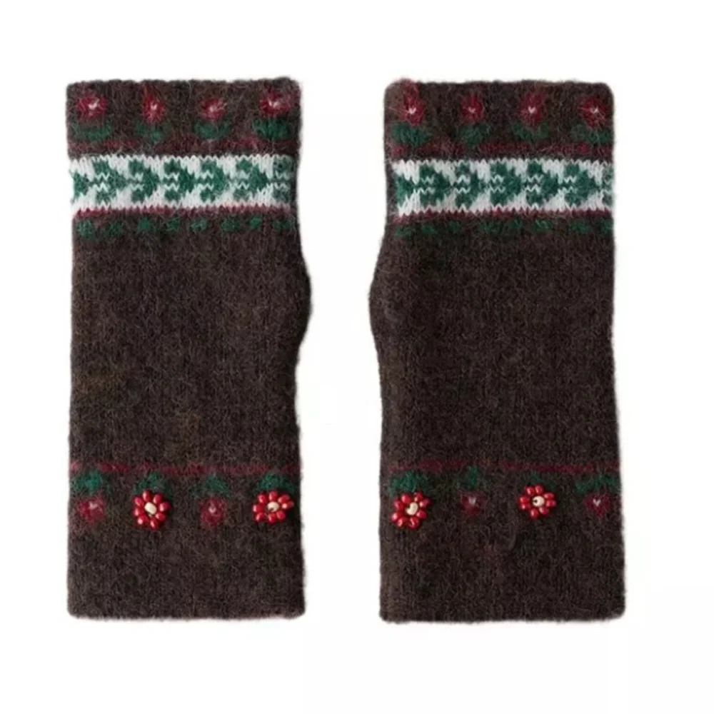 Zara Girls Wool Fingerless Mittens Size Large NWT